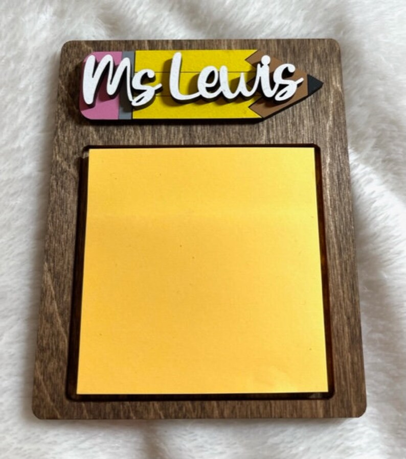 Teacher Sticky Notepad Holder - Teacher Post It Note Pad - Teacher Gift ...