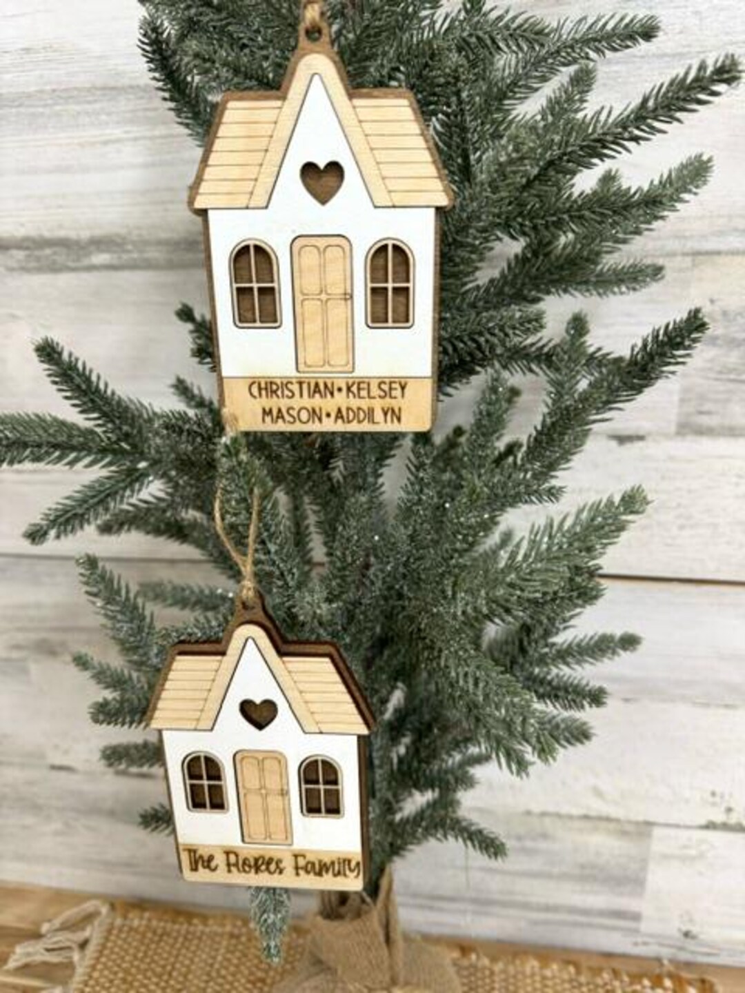 Personalized Family House Ornament - Christmas Tree Decor - Christmas ...