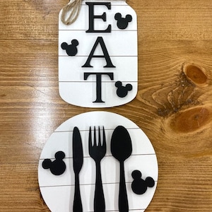 Mouse Inspired minis - Eat - Silverware - Kitchen decor - Silverware decor - tier tray decor