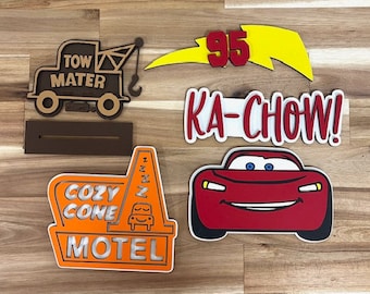 Mouse Inspired minis - Cars minis- Tier tray decor - Boy room decor