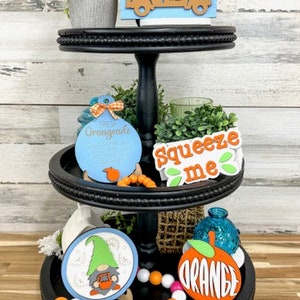 Orange minis - Always fresh - Orange decor - Kitchen decor - Home decor - Tier tray decor