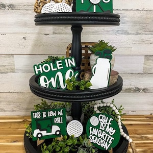 Golf is my favorite season tier tray minis - Golf Decor- Office Decor - Sports Decor - Tier tray decor