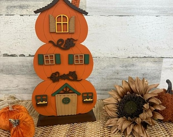 Fall standing pumpkins - Pumkin decor - Fall decor - Fall shelf sitters - Seasonal decor