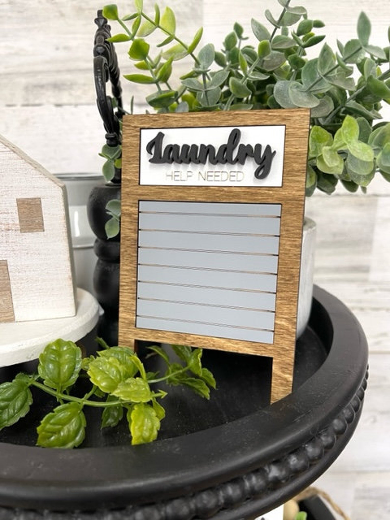 Laundry Room Tier Tray Minis - Wash/dry/fold - Laundry Help Needed ...