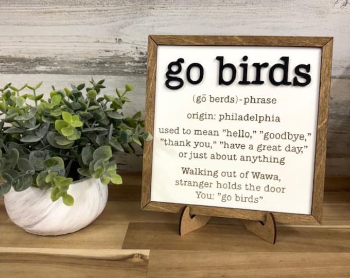 Philadelphia Eagles Shelf Sitter: 3D Laser Cut Sports Decor