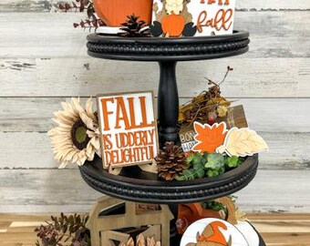 Hay fall highland cow mini signs - Fall decor - Highland cow - Tier tray decor - Fall signs