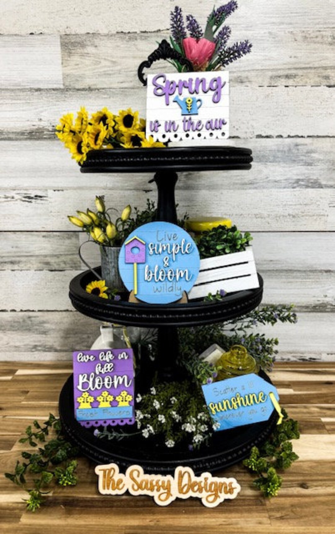 Spring Mini Decorations Spring is in the Air Minis - Spring Decor - Home Decor - Flowers Signs ...