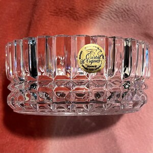 Small French Cristal DArques vase image 1