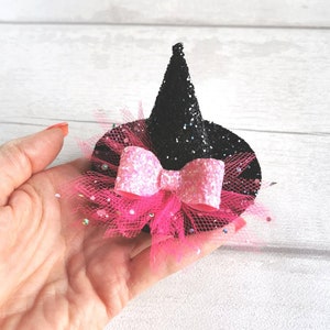 Witches hat headband, halloween hair bow, baby halloween headband, baby witches hat, Toddler halloween headband, halloween photography prop image 5