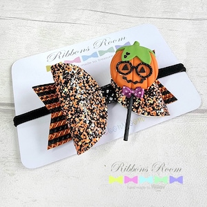 Halloween hair bow headband, pumpkin hair bows, Halloween hair accessory, halloween hair clips, toddler hair bows, halloween costume