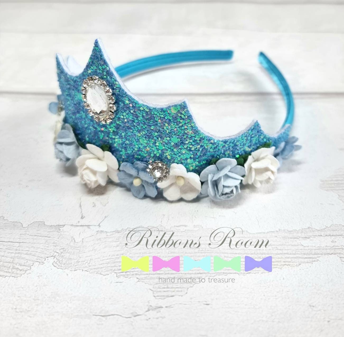 Birthday Tiara, Princess Girls Blue Princess Birthday Crown, Childs Adult Photo Shoot Prop