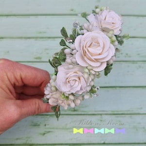 White Flower Alice Band: Wedding Flower Girl Headband