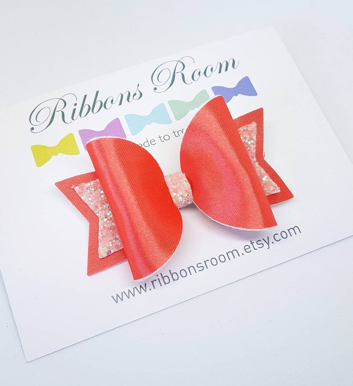 Peach hair bow girls hair bows summer hair bows hair bows Etsy