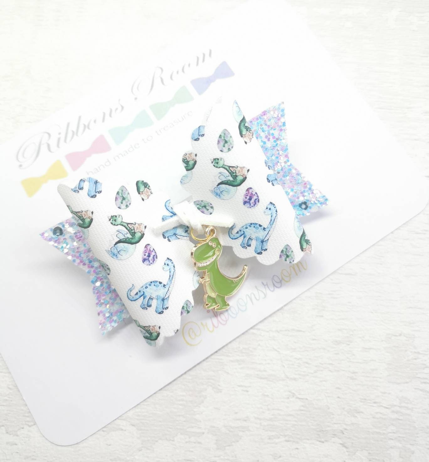 Dinosaur Hair Bows, Lilac Glitter Dinosaur Clips, Toddler Birthday Gift For Her, Accessories Girls