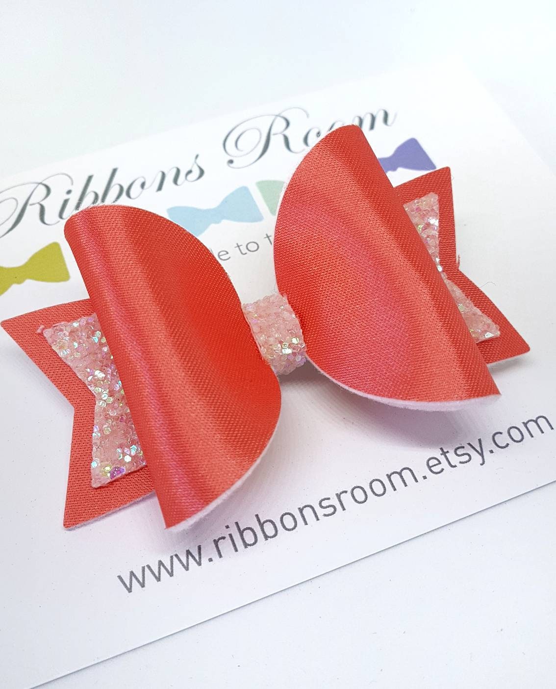 Peach hair bow girls hair bows summer hair bows hair bows Etsy