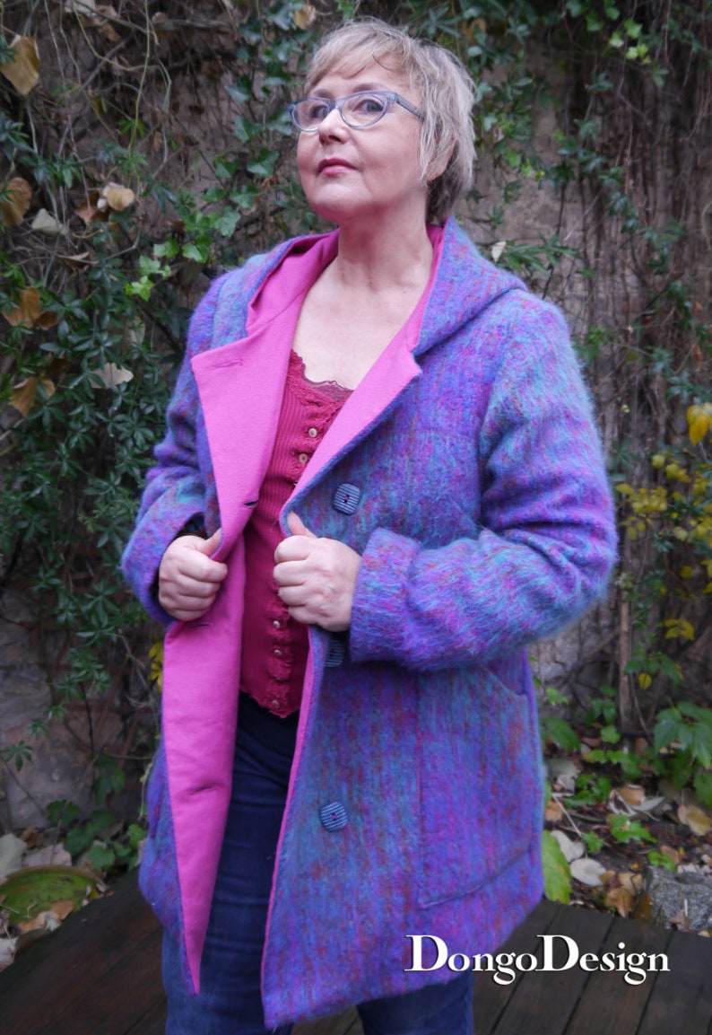 PDF sewing Pattern Coat Ariane with Ebook sewing instructions