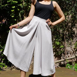 Patrón en PDF para falda culotte Archivo PDF con instrucciones de costura en formato ebook