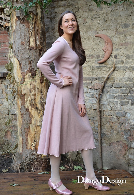 knee length pink dress 3/4 Sleeves Short Prom Dress Pink Homecoming Dress with Open Back,MH464