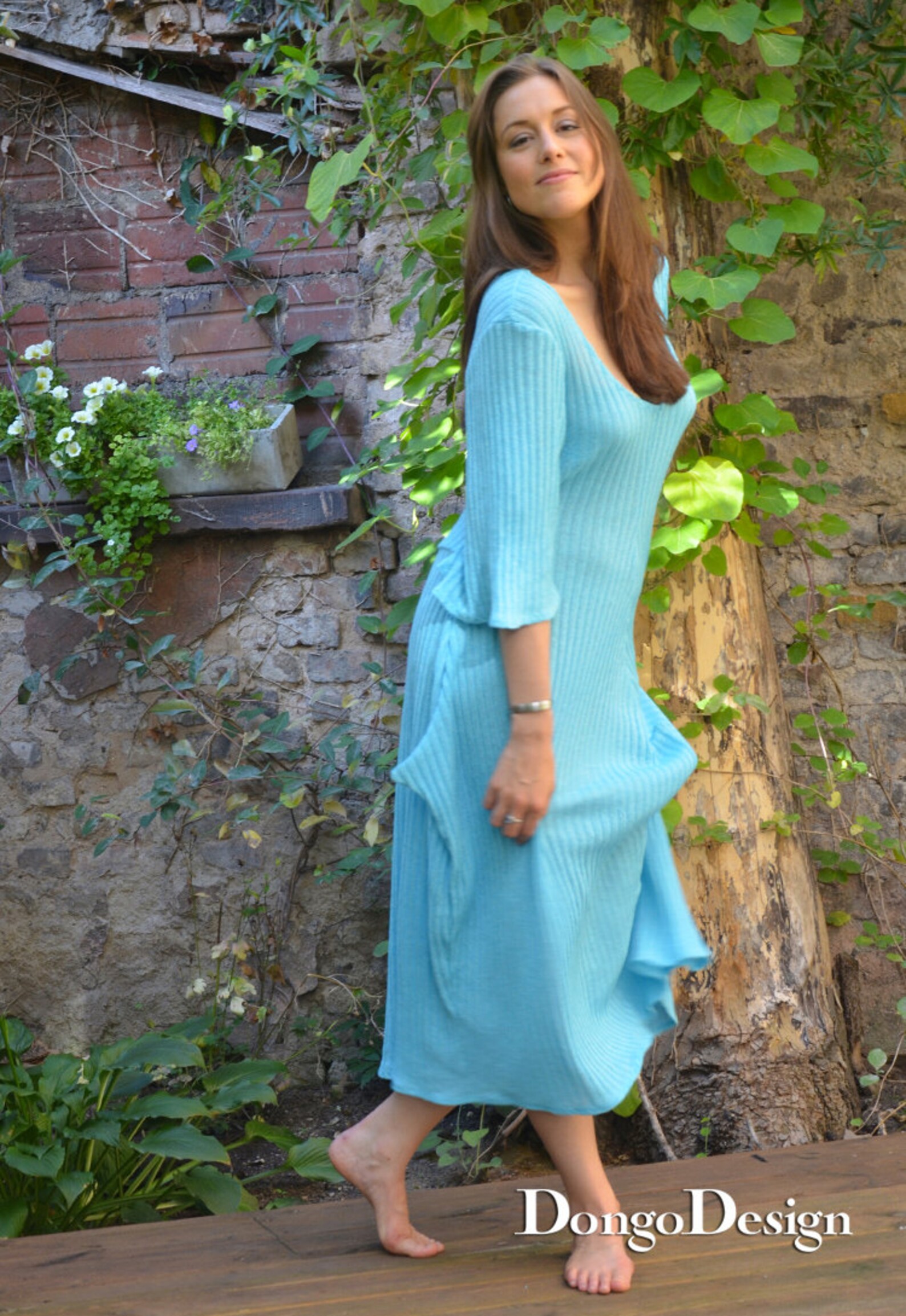 PDF Sewing Pattern Jersey Dress Desiree With Sleeves Easy With Etsy