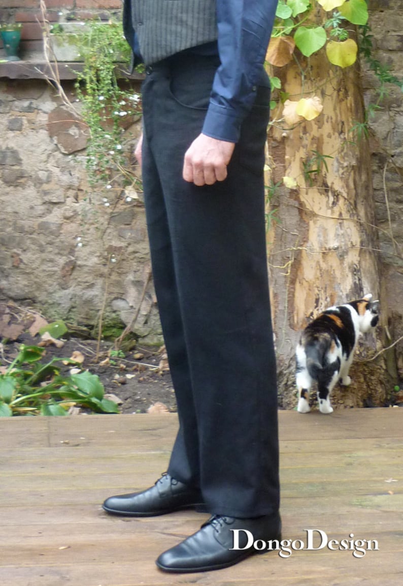 PDF Sewing Pattern Mens 4 Pocket Jeans With an Ebook Sewing