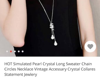 Stimulated Crystal Long Sweater Chain