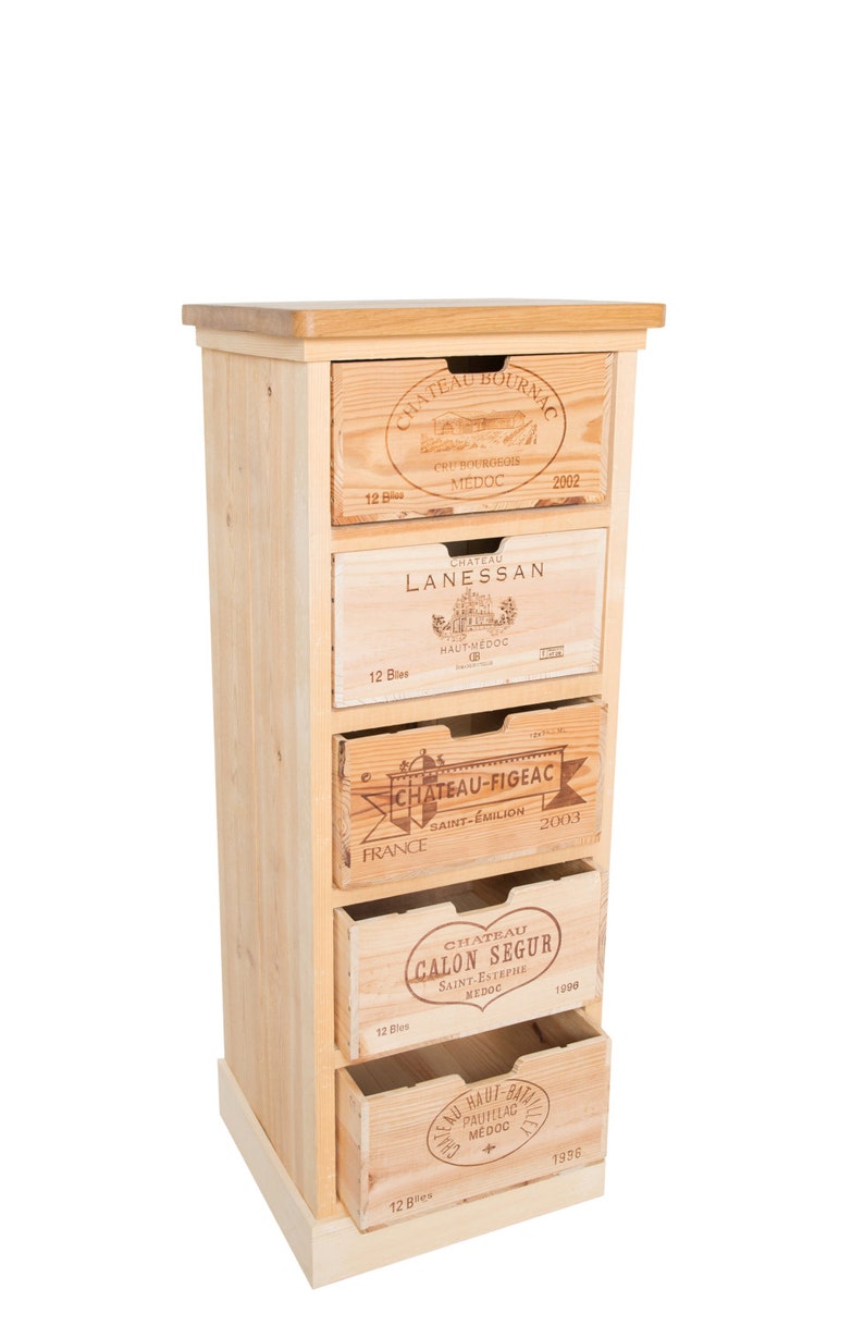 Handmade Rustic Wine Box Chest of Drawers Etsy