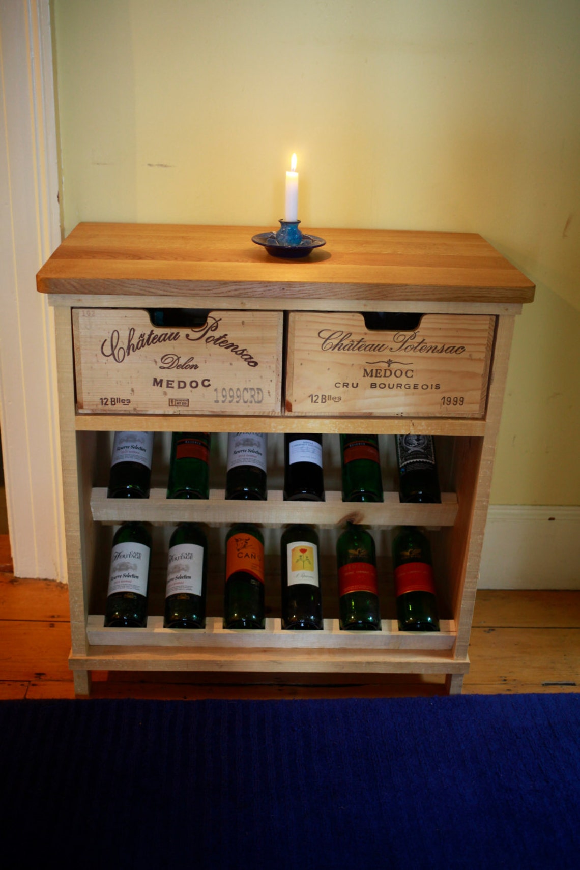 Handmade Rustic Wine Rack Etsy UK