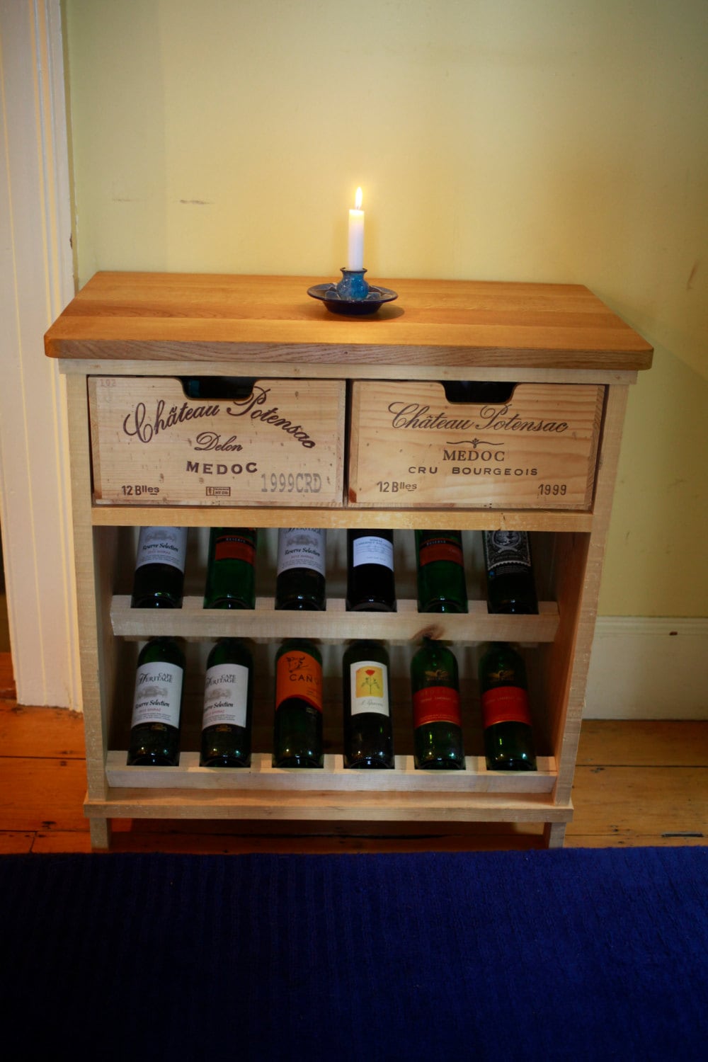 Handmade Rustic Wine Rack Etsy UK