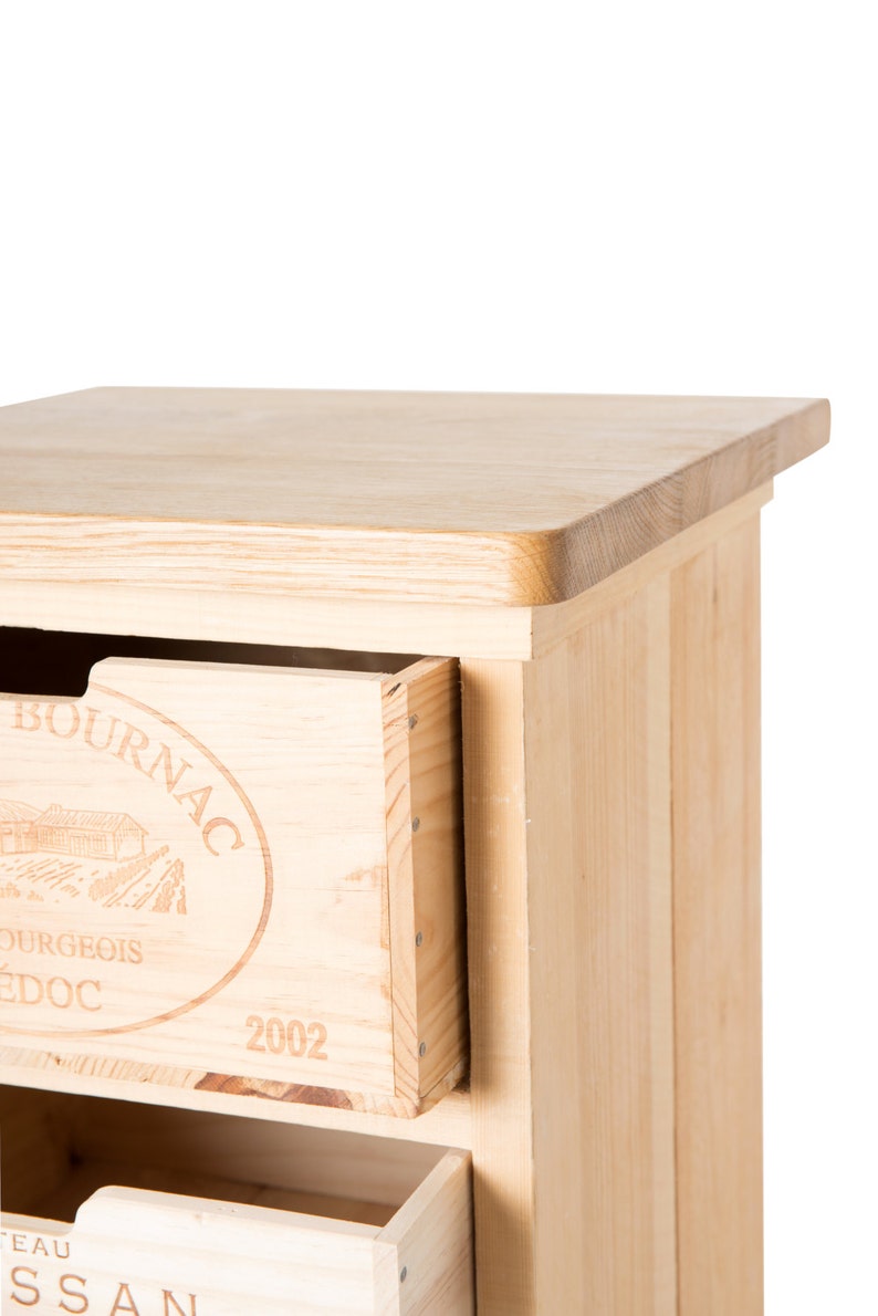 Handmade Rustic Wine Box Chest of Drawers Etsy