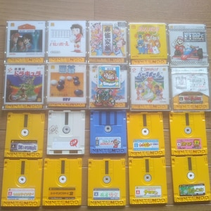 JUNK Nintendo Famicom Disk System – Lot of 20 Untested Games – Japan Import – Vintage Software Set – Sold As Is
