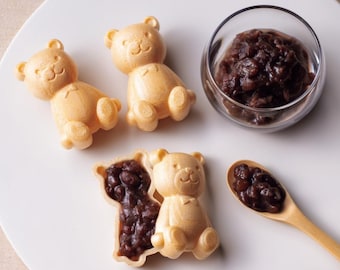 Bear Shaped Japanese Monaka 3 Pack of Crispy Wafers with Sweet Bean Paste Fill