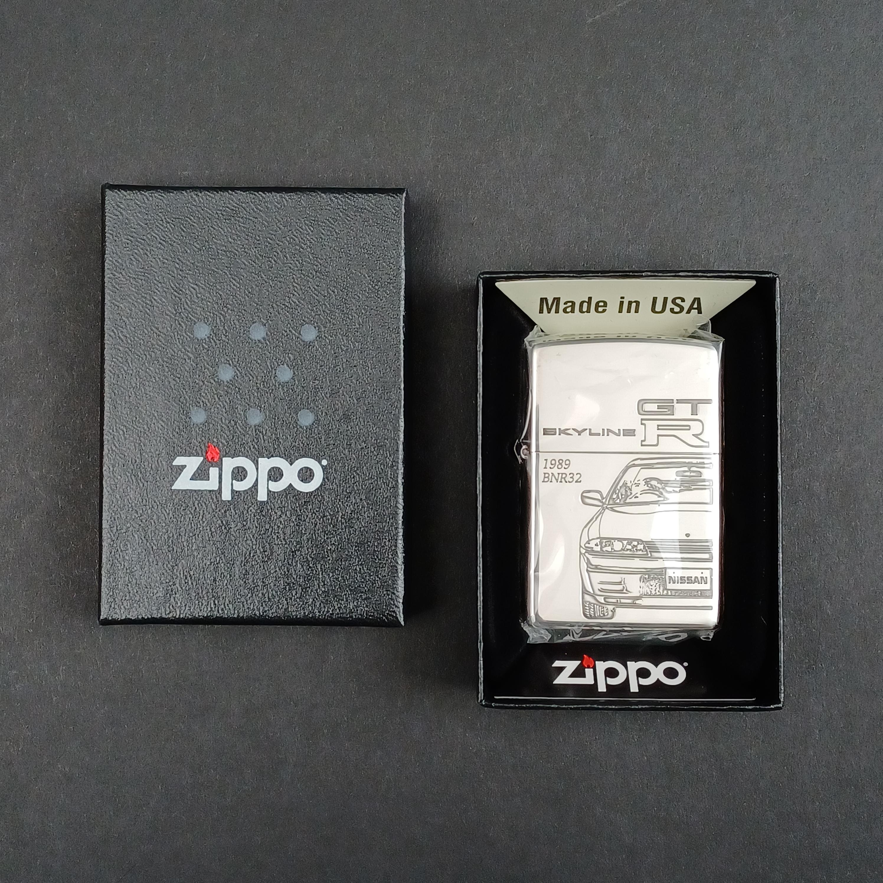 Used Zippo – Nissan Skyline GT-R BNR32 Lighter – 50th Anniversary