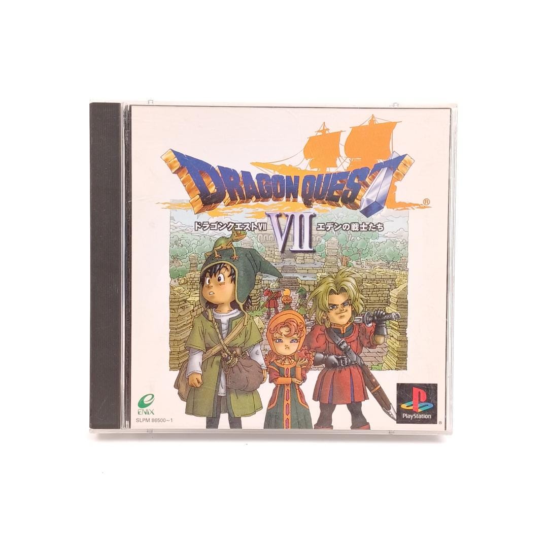 Used Sony Playstation PS1 Dragon Quest VII Dq7 Square Enix Japan