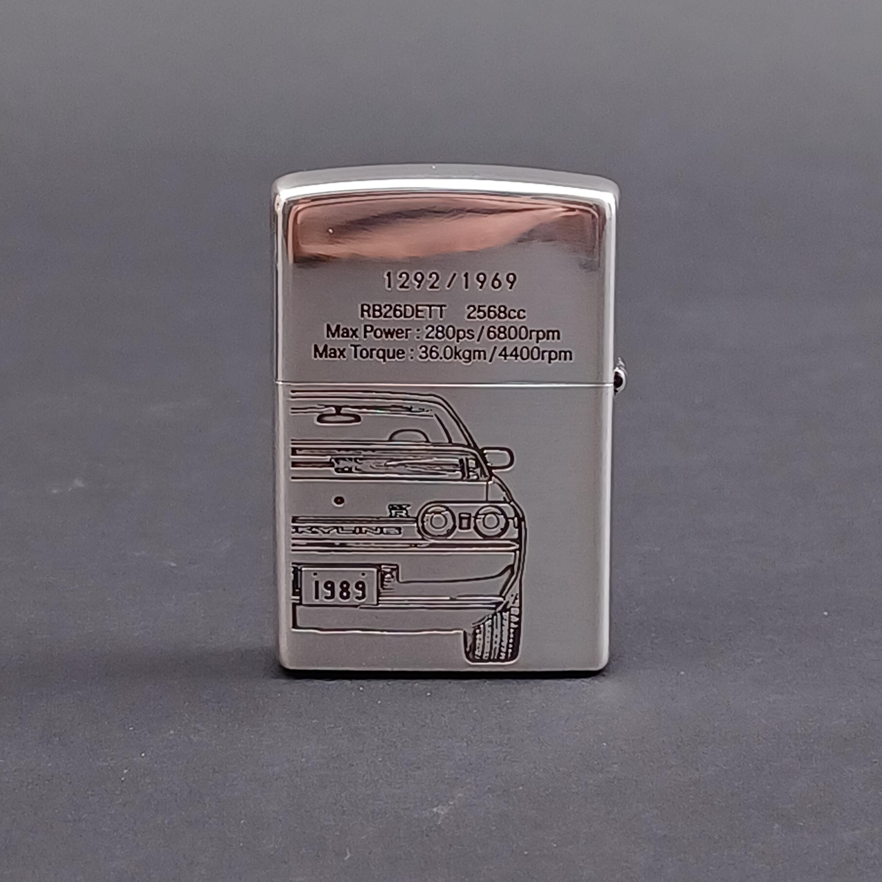 Used Zippo – Nissan Skyline GT-R BNR32 Lighter – 50th Anniversary