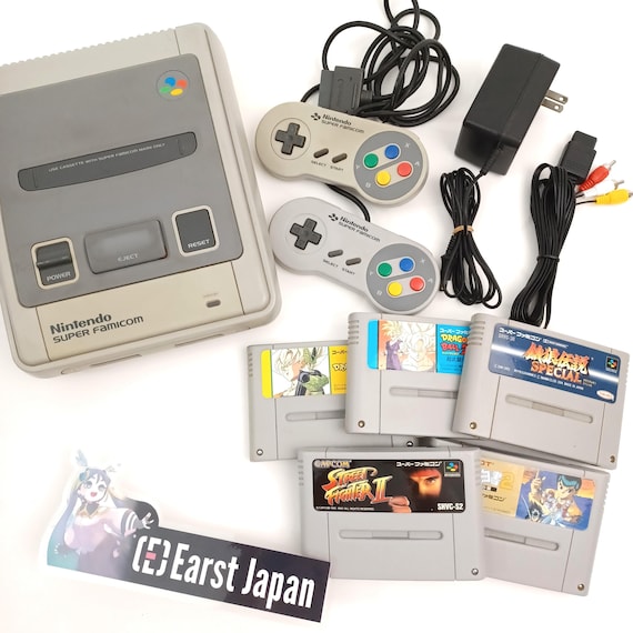 Used Random 5 Fighting Game Set Nintendo Super Famicom Console