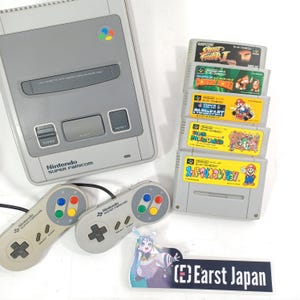 Used Nintendo Super Mario Collection World Kart Donkey Kong Street Fighter 2 Super Famicom Console Set - Working SFC Optional Transformer
