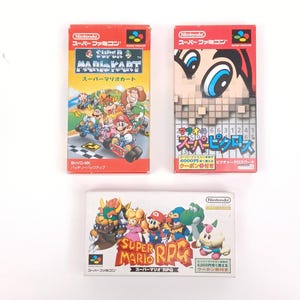 Used Nintendo Super Famicom  SFC Super Mario  Series 3 pcs Japan Import NTSC-J Tested