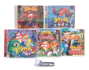 Used Crash Bandicoot PS1 Games – Choose from 1, 2, 3, Racing, Carnival – CIB NTSC-J – Tested & Working – Japan Import