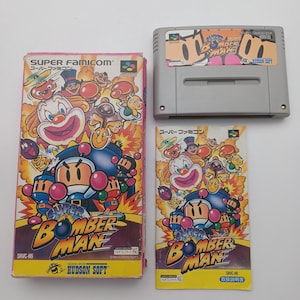 Used NINTENDO Super Famicom SFC Super Bomberman Complete Japan Import NTSC-J Tested