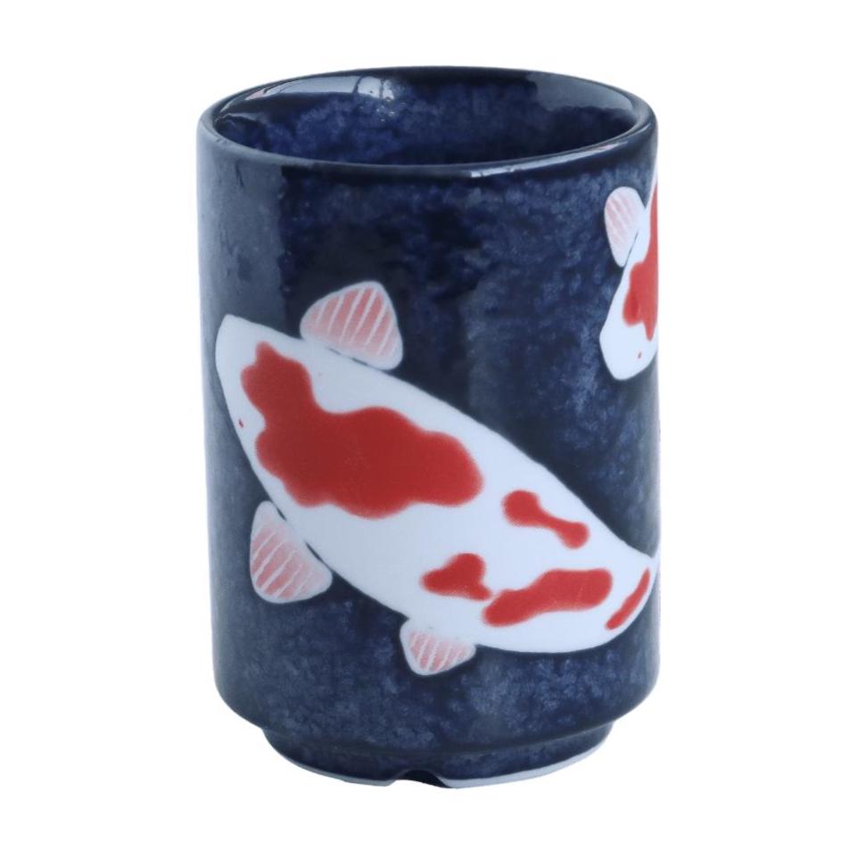 Tasse à Thé Japonaise Yunomi – Mino – Rouge – Grande Taille – Fait Main