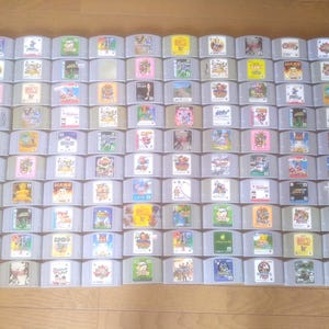 Nintendo 64 Game Lot of 100 – Japanese N64 Cartridges – NTSC-J Import – Untested, Some Duplicates – Bulk Retro Games