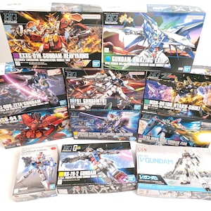 Used | Gundam HG 1/144 Model Kit Lot 11 Sets - 2 Assembled & 9 Unbuilt - Mobile Suit Collection Figures Anime Mecha Toy