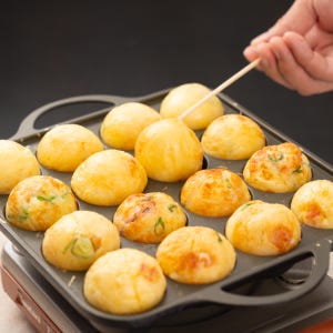 Takoyaki Pan – Non-Stick Aluminum Grill Plate 16 Holes – Japanese Octopus Ball Maker – Authentic Home Party & Street Food Kitchen