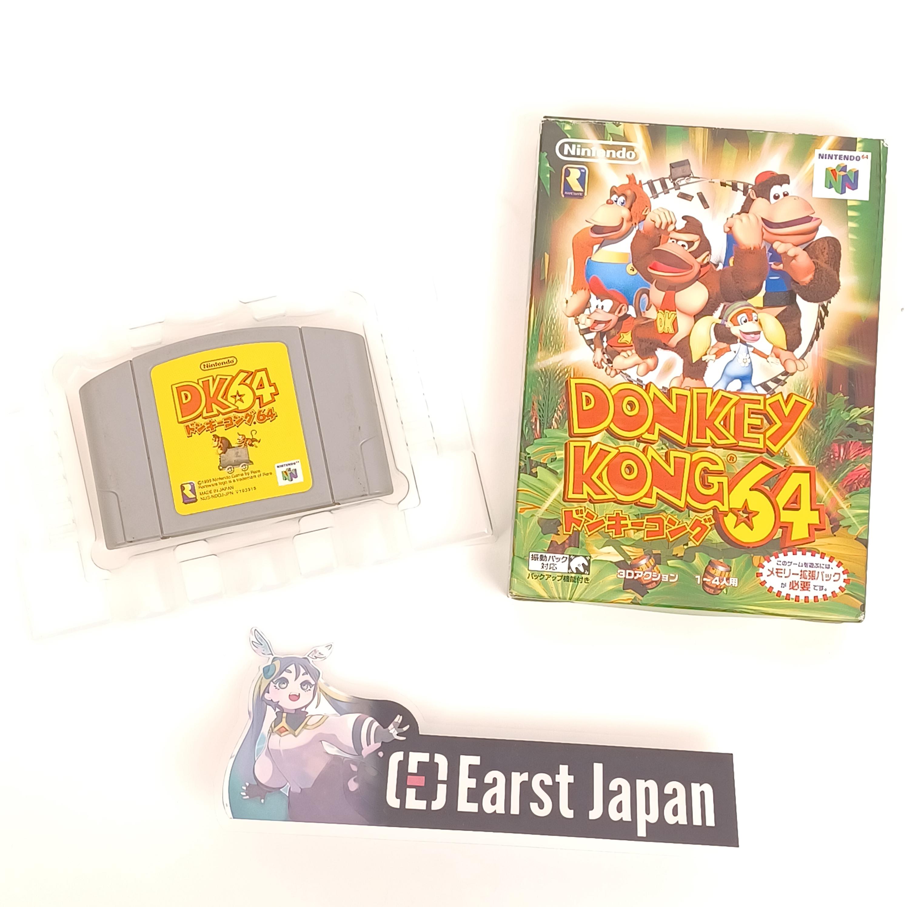 Used Nintendo 64 N64 Donkey Kong 64 With Box, No manual Japan