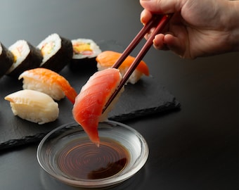 Japanese Chopsticks and Rest Set – Sakura Cherry Blossom Design – Red and Black – Made in Japan Gift| Forgot Souvenir