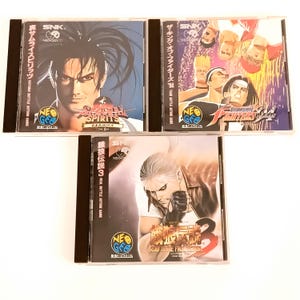 Used NEO GEO CD Game Lot – Japan Import – Samurai Spirits, kof &#39;94, Real Bout Fatal Fury 3 – snk Fighting Game Set with Original Cases