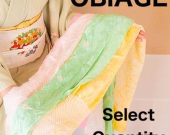 Used Assorted Japanese Obiage Lot – Vintage Kimono Accessories – Choose 5, 10 or 20 – Mixed Colors & Styles – Mostly Silk
