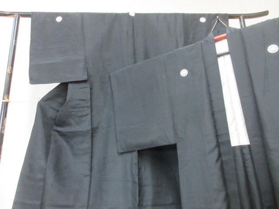 Boy's Silk Kimono and haori set, Japanese vintage
