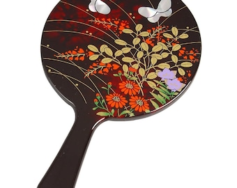 銀メッキの花柄模様が施された重厚なアンティーク装飾化粧鏡 - Etsy 日本