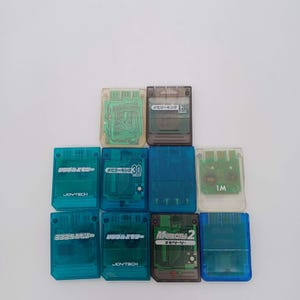 Used PlayStation 2 PS1 PS2 Memory Card 1MB 2MB Lot of 10 Mixed 15 or 30 block Tested